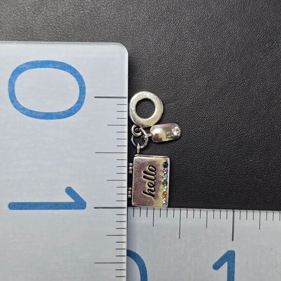 Laptop Charm in Silver Finish With Mouse Accent Charm (NWOT) - Picture 6 of 6